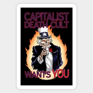 Capitalist Death Cult Wants You!(Color) Sticker